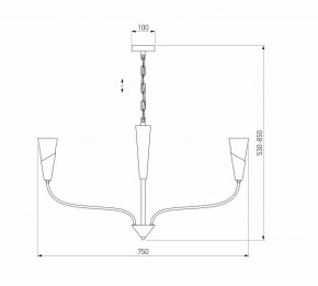 Подвесная люстра Eurosvet Rhyton 60167/6 латунь в Лесном - lesnoy.ok-mebel.com | фото 5