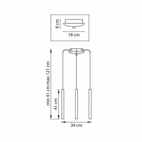 Подвесная люстра Lightstar Tubo L3T747247 в Лесном - lesnoy.ok-mebel.com | фото 3