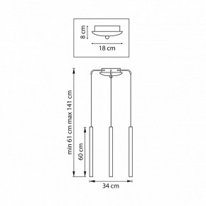 Подвесная люстра Lightstar Tubo L3T747337 в Лесном - lesnoy.ok-mebel.com | фото 3
