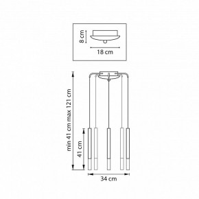 Подвесная люстра Lightstar Tubo L5T747133 в Лесном - lesnoy.ok-mebel.com | фото 3