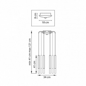 Подвесная люстра Lightstar Tubo L8T747133 в Лесном - lesnoy.ok-mebel.com | фото 3