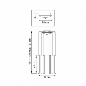 Подвесная люстра Lightstar Tubo L8T747247 в Лесном - lesnoy.ok-mebel.com | фото 3