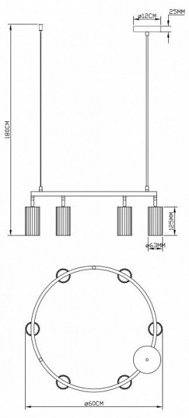 Подвесная люстра Moderli Cora V11601-6P в Лесном - lesnoy.ok-mebel.com | фото 7