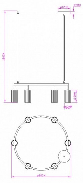 Подвесная люстра Moderli Cora V11602-6P в Лесном - lesnoy.ok-mebel.com | фото 5