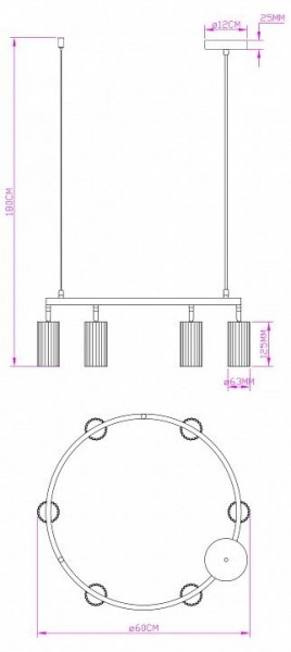 Подвесная люстра Moderli Cora V11603-6P в Лесном - lesnoy.ok-mebel.com | фото 6