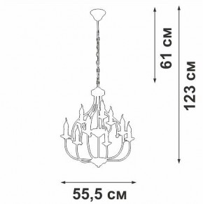 Подвесная люстра Vitaluce V1863 V1863-8/9 в Лесном - lesnoy.ok-mebel.com | фото 3