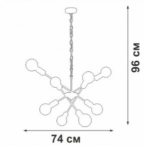 Подвесная люстра Vitaluce V4750 V4750-0/8 в Лесном - lesnoy.ok-mebel.com | фото 5