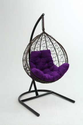 Подвесное кресло Бароло (коричневый/фиолетовый) в Лесном - lesnoy.ok-mebel.com | фото