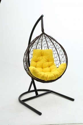 Подвесное кресло Бароло (коричневый/желтый) в Лесном - lesnoy.ok-mebel.com | фото