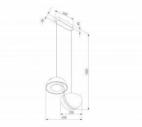 Подвесной светильник Eurosvet Emisfero 50083/2 LED золото в Лесном - lesnoy.ok-mebel.com | фото 4