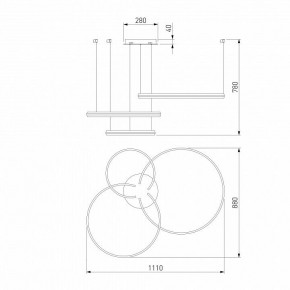 Подвесной светильник Eurosvet Gap 90180/3 золото в Лесном - lesnoy.ok-mebel.com | фото 5