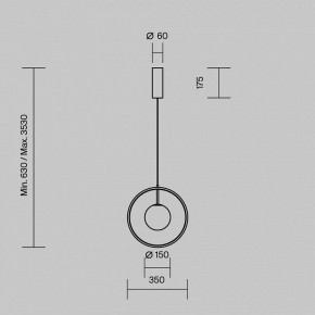 Подвесной светильник Maytoni Paparazzi MOD407PL-L12B3K1 в Лесном - lesnoy.ok-mebel.com | фото 2