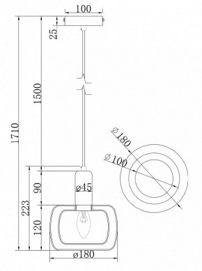 Подвесной светильник Maytoni Vision MOD411PL-01G в Лесном - lesnoy.ok-mebel.com | фото 7