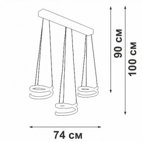 Подвесной светильник Vitaluce V3047 V3047-0/3S в Лесном - lesnoy.ok-mebel.com | фото 4