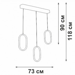 Подвесной светильник Vitaluce V3049 V3049-0/3S в Лесном - lesnoy.ok-mebel.com | фото 4
