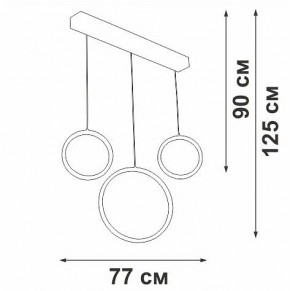Подвесной светильник Vitaluce V3050 V3050-0/3S в Лесном - lesnoy.ok-mebel.com | фото 5