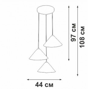 Подвесной светильник Vitaluce V3093 V3093-0/3S в Лесном - lesnoy.ok-mebel.com | фото 2