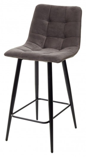 Полубарный стул CHILLI-QB графит #14, велюр / черный каркас (H=66cm) М-City в Лесном - lesnoy.ok-mebel.com | фото