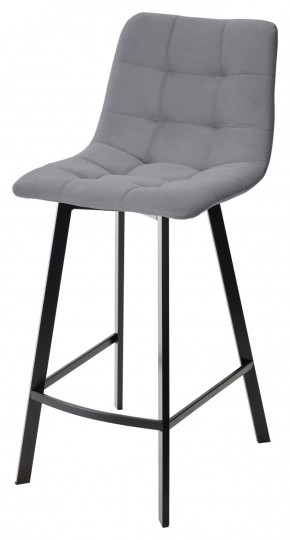 Полубарный стул CHILLI-QB SQUARE серый #27, велюр / черный каркас (H=66cm) М-City в Лесном - lesnoy.ok-mebel.com | фото