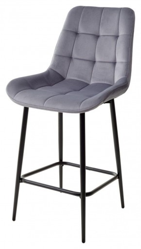 Полубарный стул ХОФМАН, цвет H-14 Серый, велюр / черный каркас H=63cm М-City в Лесном - lesnoy.ok-mebel.com | фото