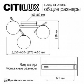 Потолочная люстра Citilux Dorsy CL223132 в Лесном - lesnoy.ok-mebel.com | фото 12