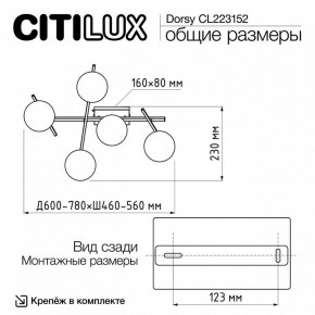 Потолочная люстра Citilux Dorsy CL223152 в Лесном - lesnoy.ok-mebel.com | фото 10