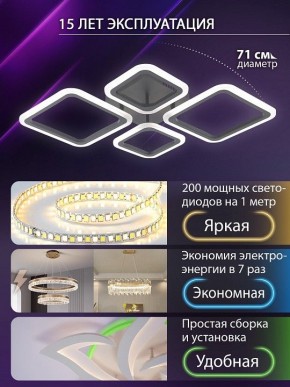 Потолочная люстра Natali Kovaltseva OPTI LED LAMPS 81108/2C в Лесном - lesnoy.ok-mebel.com | фото 5