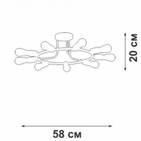 Потолочная люстра Vitaluce V3797 V3797-1/9PL в Лесном - lesnoy.ok-mebel.com | фото 2