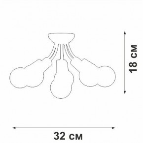Потолочная люстра Vitaluce V3927 V3927-1/6PL в Лесном - lesnoy.ok-mebel.com | фото 6