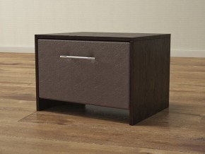 PROxSON Тумба Varna (ЛДСП Венге+экокожа Дуб венге с коричневым) 51x40 в Лесном - lesnoy.ok-mebel.com | фото