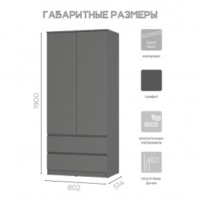 Шкаф 2-х створчатый Симпл ШК-03 (графит) в Лесном - lesnoy.ok-mebel.com | фото 6