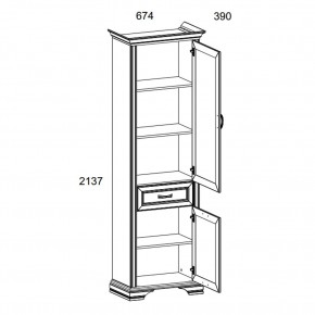 Шкаф 2D1S, MONAKO, цвет Сосна винтаж/дуб анкона в Лесном - lesnoy.ok-mebel.com | фото 3