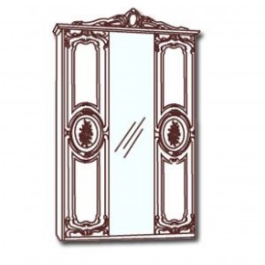 Шкаф 3-х дверный с зеркалами (01.143) Роза (могано) в Лесном - lesnoy.ok-mebel.com | фото