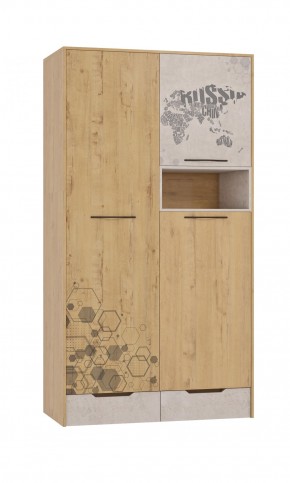 Шкаф для одежды 3 двери и 2 ящика Шк134.0 ДС Стэнфорд в Лесном - lesnoy.ok-mebel.com | фото
