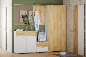 Шкаф для одежды НМ 040.42 "Санти" (Белый/Крафт Золотой) в Лесном - lesnoy.ok-mebel.com | фото 3
