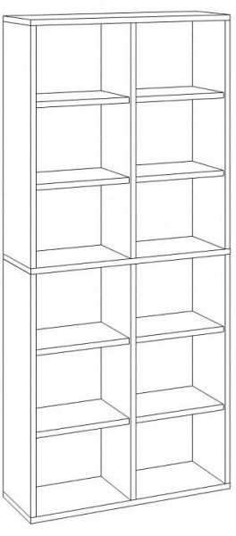 Шкаф книжный Домино СУ(ш2в2)+4ФГ в Лесном - lesnoy.ok-mebel.com | фото 2