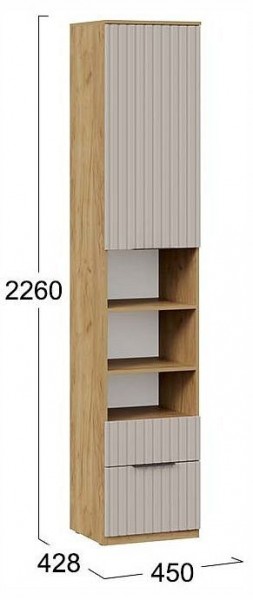 Шкаф комбинированный Хилтон Исп. 2 в Лесном - lesnoy.ok-mebel.com | фото 4