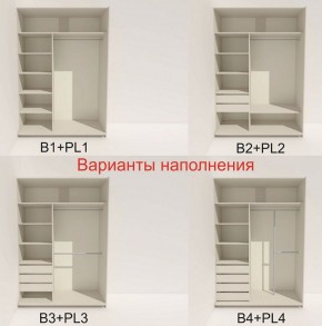 Шкаф-купе 1400 серии SOFT D8+D2+B2+PL4 (2 ящика+F обр.штанга) профиль «Графит» в Лесном - lesnoy.ok-mebel.com | фото 6