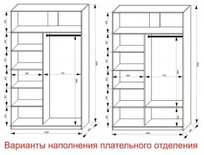 Шкаф-купе 1400 серии SOFT D8+D2+B2+PL4 (2 ящика+F обр.штанга) профиль «Графит» в Лесном - lesnoy.ok-mebel.com | фото 8