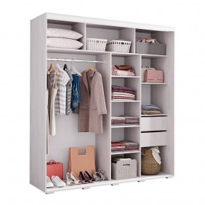 Шкаф-купе Крафт-6 1.6 м ШКК-06 (ясень белый) в Лесном - lesnoy.ok-mebel.com | фото 2