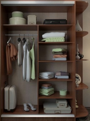 Шкаф-купе Ксения 1600 (Итальянский Орех) в Лесном - lesnoy.ok-mebel.com | фото 8