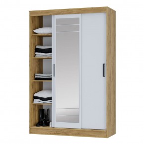 Шкаф-купе Тео ШКК-02 (крафт/белый) в Лесном - lesnoy.ok-mebel.com | фото 4