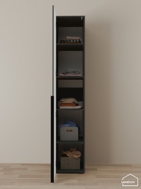 Шкаф Linnea MHR-1-2 2050х400х510 (Графит-М 11.1.25) в Лесном - lesnoy.ok-mebel.com | фото 4