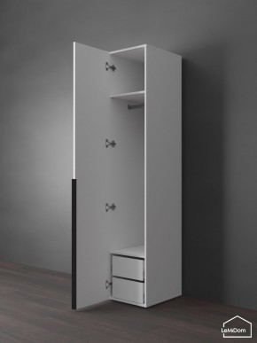 Шкаф Linnea MHR-1-3 2050х400х510 (Белый-М 11.1.1) в Лесном - lesnoy.ok-mebel.com | фото 5
