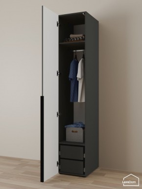 Шкаф Linnea MHR-1-3 2050х400х510 (Графит-М 11.1.25) в Лесном - lesnoy.ok-mebel.com | фото 5