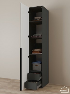 Шкаф Linnea MHR-1-4 2050х400х510 (Графит-М 11.1.25) в Лесном - lesnoy.ok-mebel.com | фото 6