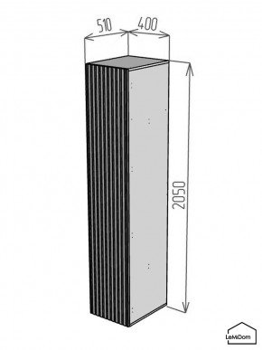 Шкаф Linnea MHR-1PO-2 2050х400х510 (Белый-М 11.1.1) в Лесном - lesnoy.ok-mebel.com | фото 2