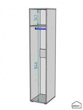 Шкаф Linnea MHR-1PO 2050х400х510 (Белый-М 11.1.2) в Лесном - lesnoy.ok-mebel.com | фото 3