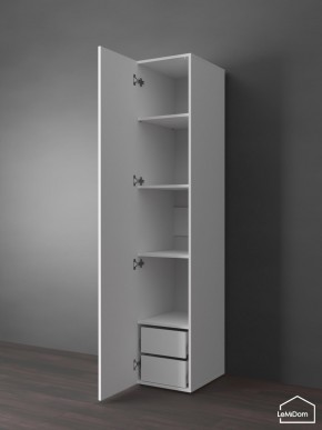 Шкаф Linnea MHR-1PO-4 2050х400х510 (Белый-М 11.1.1) в Лесном - lesnoy.ok-mebel.com | фото 5