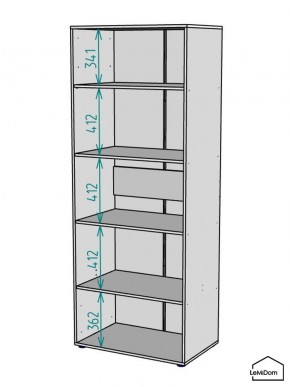 Шкаф Linnea MHR-2-2 2050х800х510 (Графит-М 11.1.25) в Лесном - lesnoy.ok-mebel.com | фото 3